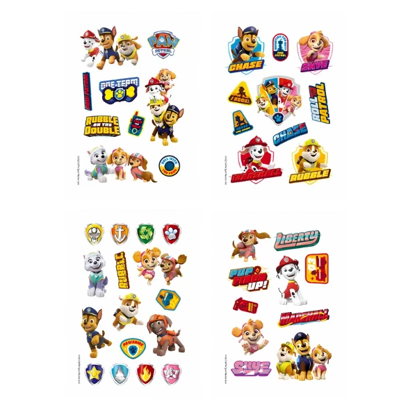 Set de tatuaje temporare pentru copii cu patrula cățelușilor, 45 buc. 3