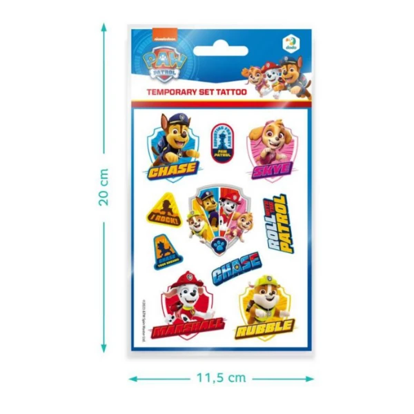 Set de tatuaje temporare pentru copii cu patrula cățelușilor, 45 buc. 4