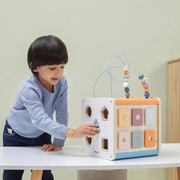 Деревянный бизикуб "игровой куб 8 в 1" 11
