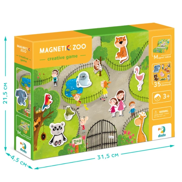 Магнитная игра "зоопарк", 1 магнитная доска, 35 элем. 4