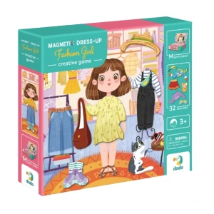 Joc magnetic "fetița stilată", 1 tablă magnetică, 32 elem. Thumbnail 3