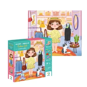 Joc magnetic "fetița stilată", 1 tablă magnetică, 32 elem. Thumbnail 6