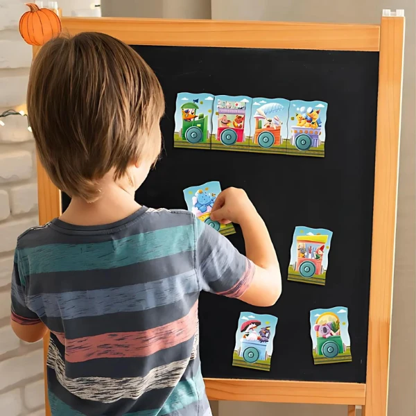 Joc magnetic "călătorie cu trenul", 8 elem. 4