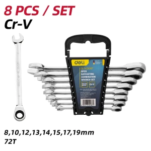 Set de chei combinate cu clichet deli – 8 piese Thumbnail 3