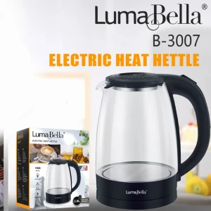 Чайник электрический luma bella, стеклянный, 2l, 1500w, b-3007, uscator de par 5in1 sk-15034