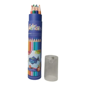 Creioane colorate vneeds, in penar rotund, cu ascutitoare, 12 buc Thumbnail 2
