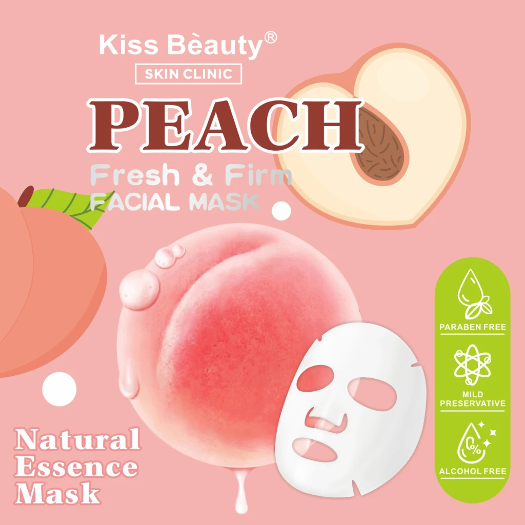 Маска для лица kiss beauty, peach, 1380-07b 2