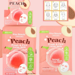 Маска для лица kiss beauty, peach, 1380-07b