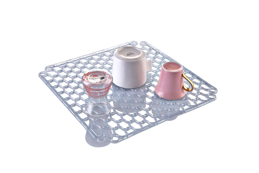 Uscator pentru vase redrose, transparent, 32x32 cm 3