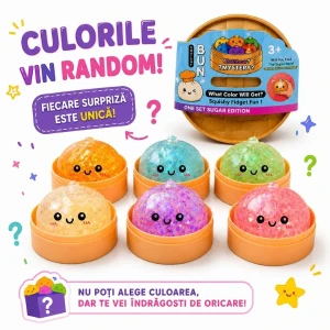 Jucărie antistres „flippy squishy: dumpling” cu sclipici, 5 x 5 x 5 cm Thumbnail 10