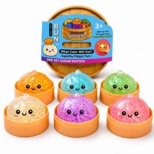 Jucărie antistres „flippy squishy: dumpling” cu sclipici, 5 x 5 x 5 cm