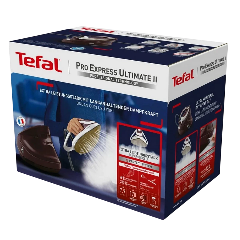 Утюг с парогенератором tefal gv9721e0, 3000вт, бордовый 5