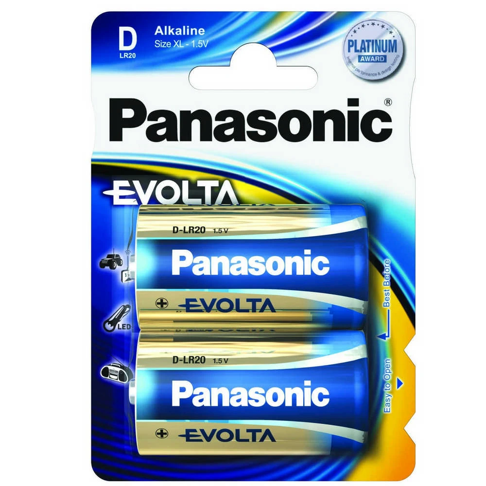 Батарейки panasonic lr20ege, d, 2шт. 2