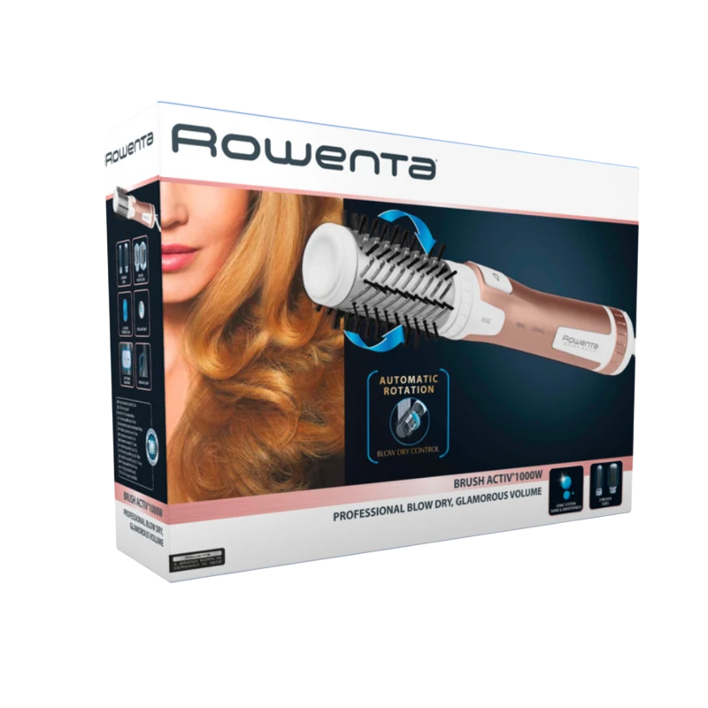 Uscător de păr-perie rowenta cf9520f0, 1000w, aur | alb 3