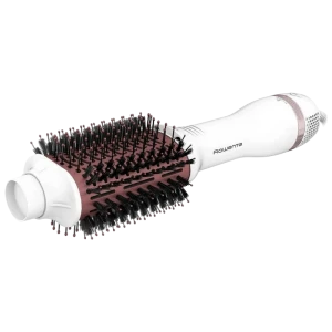 Фен-щётка rowenta volumizer oval brush cf6135f0, 800 вт, белый | розовый 
