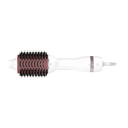 Uscător de păr-perie rowenta volumizer oval brush cf6135f0, 800 w, alb | roz 3