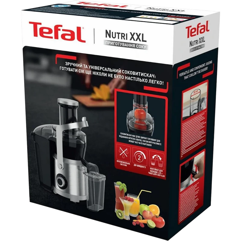 Соковыжималка tefal ze660d10, чёрный 3
