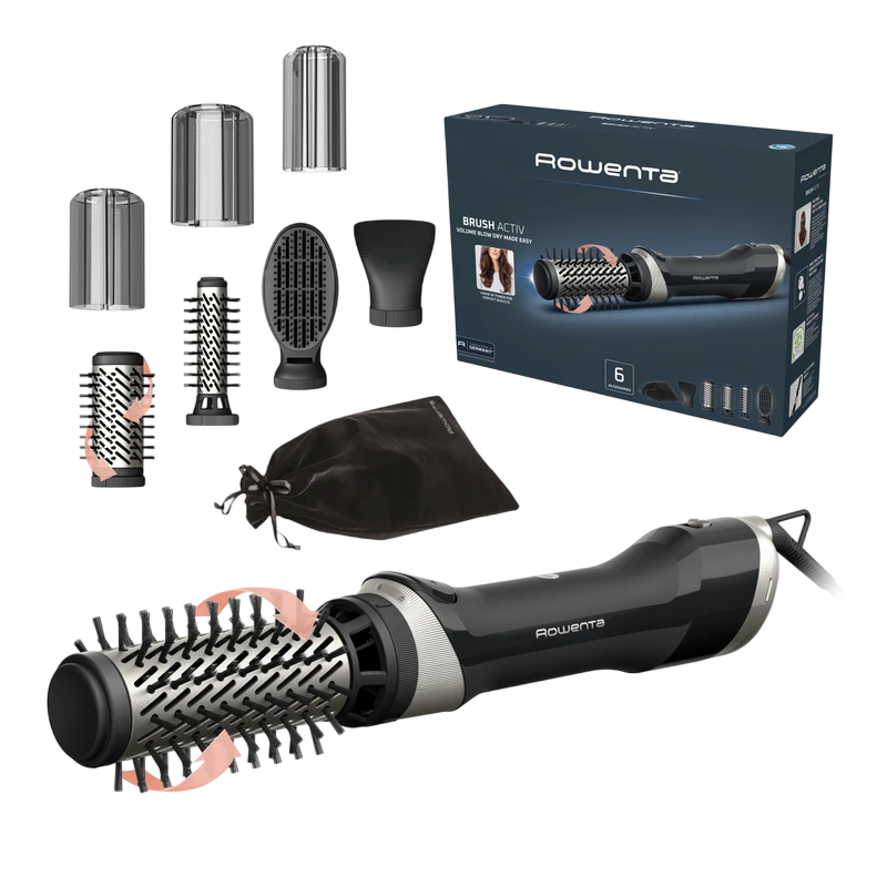 Фен-щётка rowenta ub9540f0, 1000вт, чёрный 4