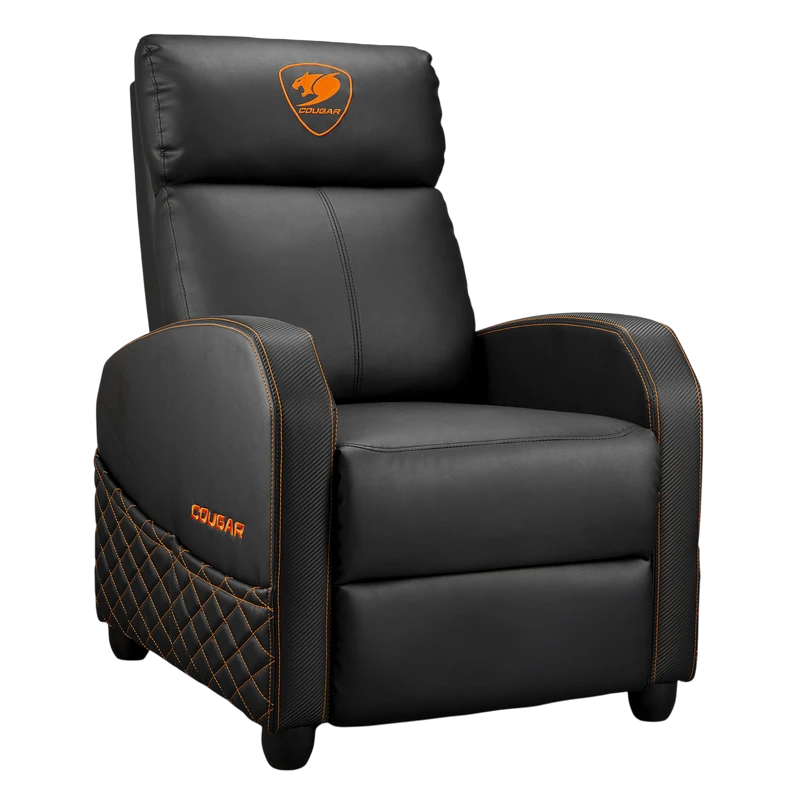 Игровое кресло cougar ranger elite, искусственная кожа, черный | оранжевый 2