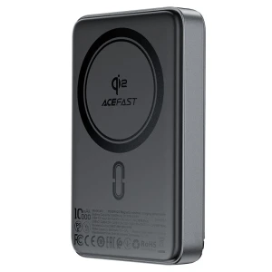 Беспроводной портативный зарядный модуль acefast m11 pd30w qi2 с магнитной зарядкой, черный. Thumbnail 2