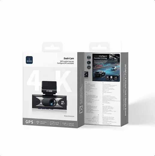 Видеорегистратор wiwu dash cam с wi-fi, мобильным интернетом, настройкой gps и adas, модель wi-dc201, черный. 2