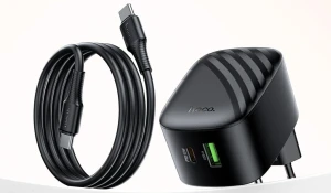 Set încărcător pliabil hoco cs102a pd30w+qc3.0 (c la c)(eu) negru