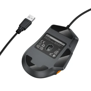 Mouse de gaming cu fir hoco gm52 reddy rgb, negru, gri Thumbnail 2