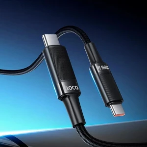 Многопротокольный зарядный кабель hoco u153 extreme100w c-c, черный