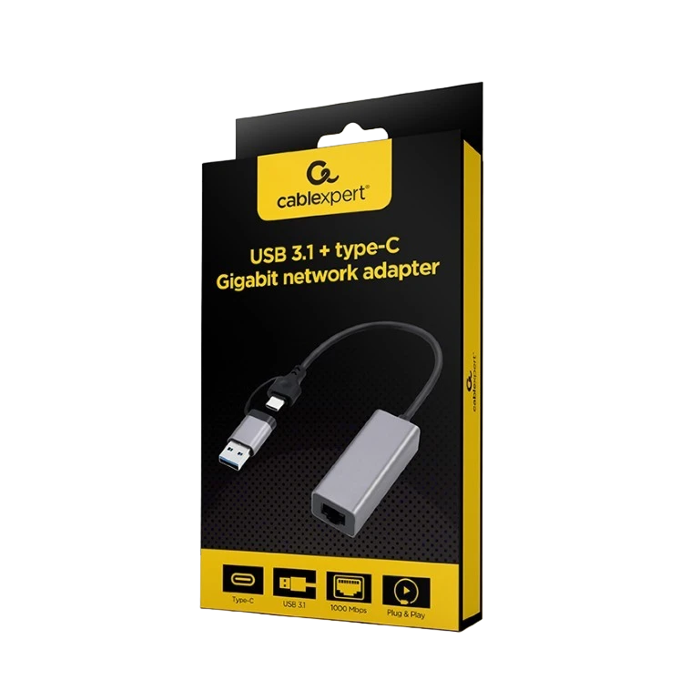 Adaptor de rețea cablexpert a-usb3ac-lan-01, gri 2