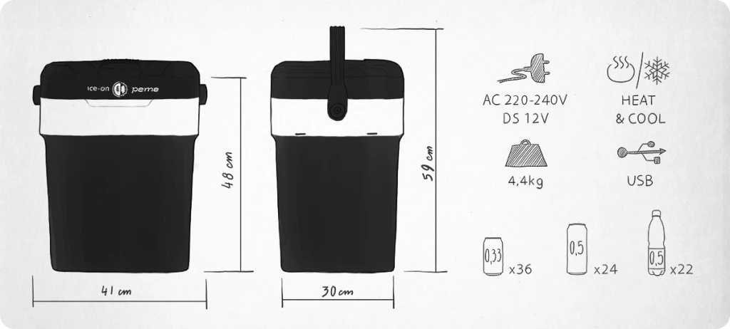 Frigider auto peme ice-on 32 classic graphite 8