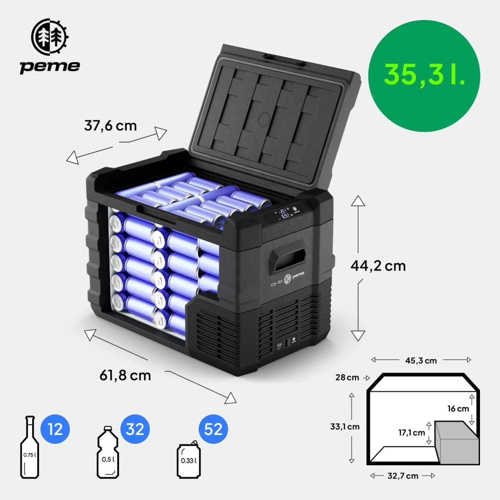 Frigider auto peme quest black 40 3