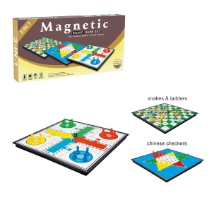 Joc de masă "Ludo, Șerpi și Scări, Șah Chinezesc", 3in1