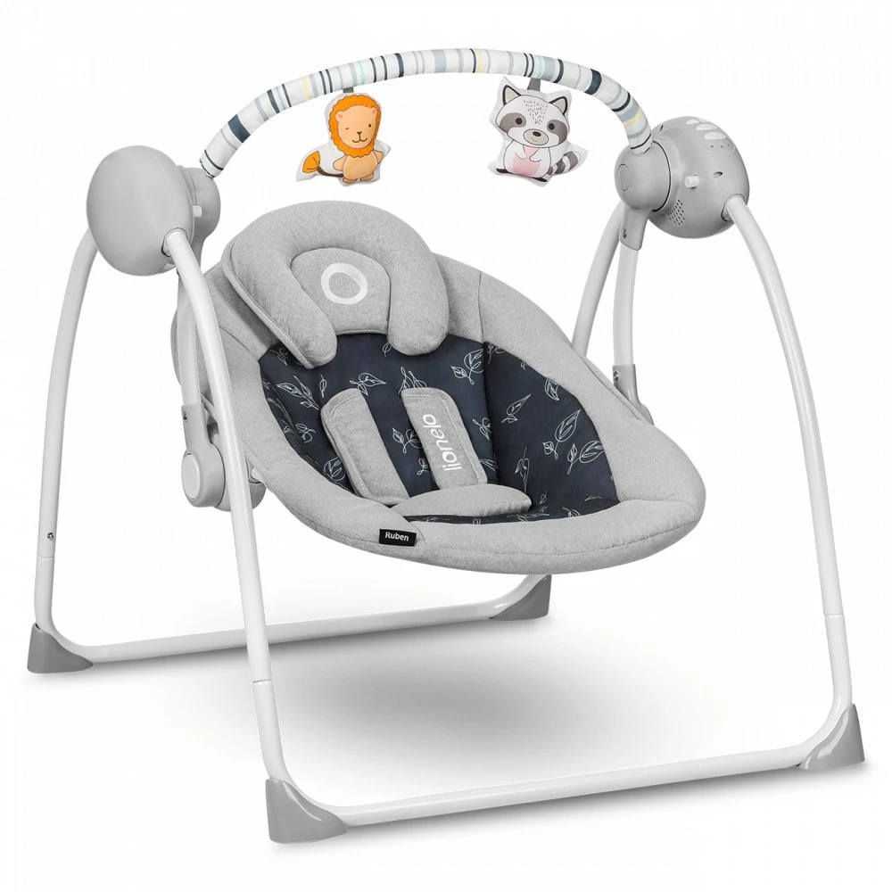 Детское кресло-качалка lionelo ruben stone grey/turquoise 10