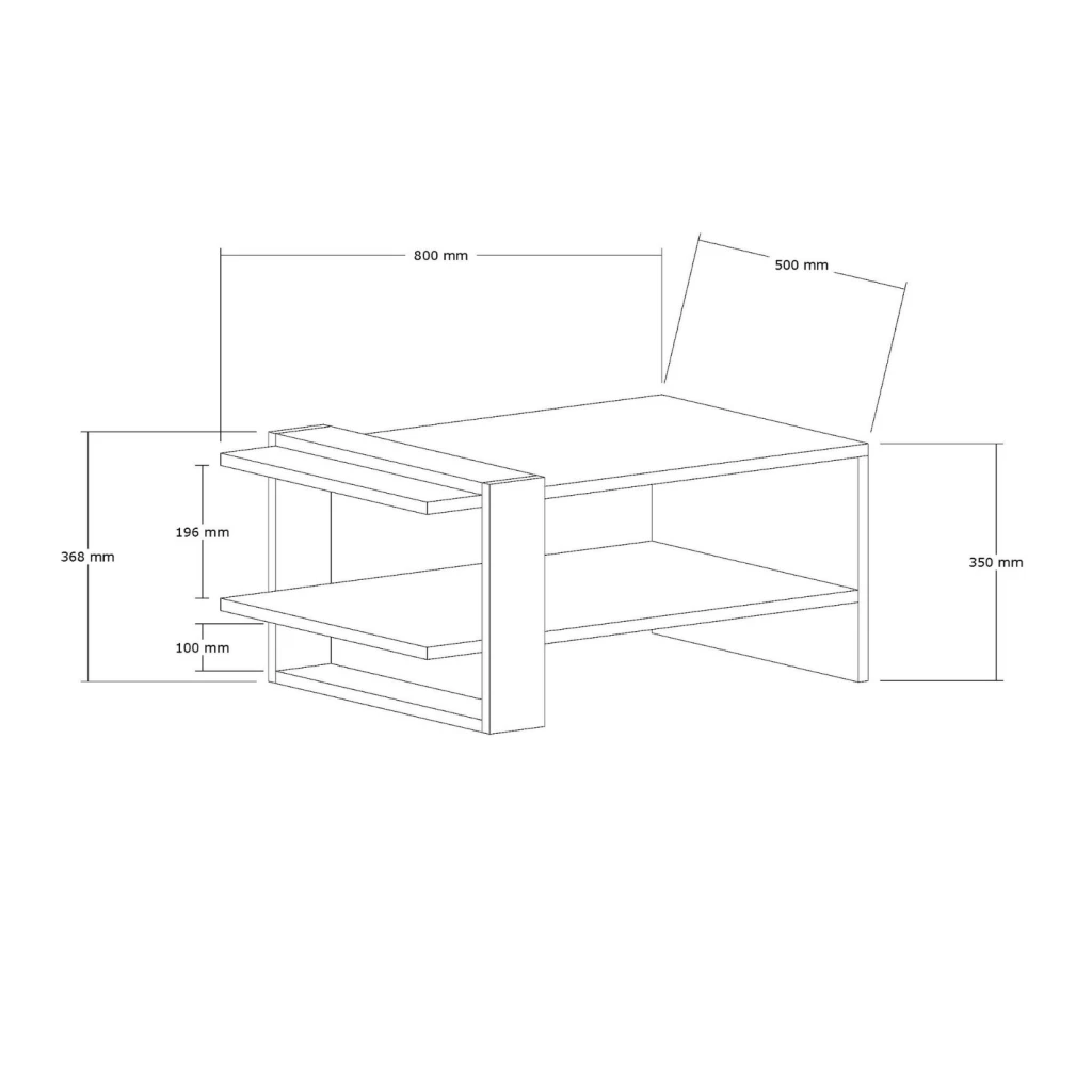 Marfă depreciată! măsuţă cafea hanah home funda anthracite white 6