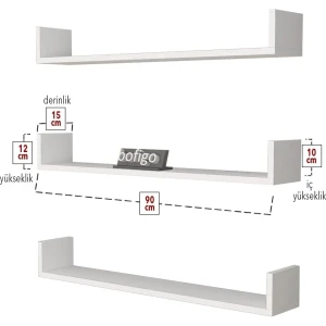Set rafturi de perete bofigo 13-90-01 white Thumbnail 5