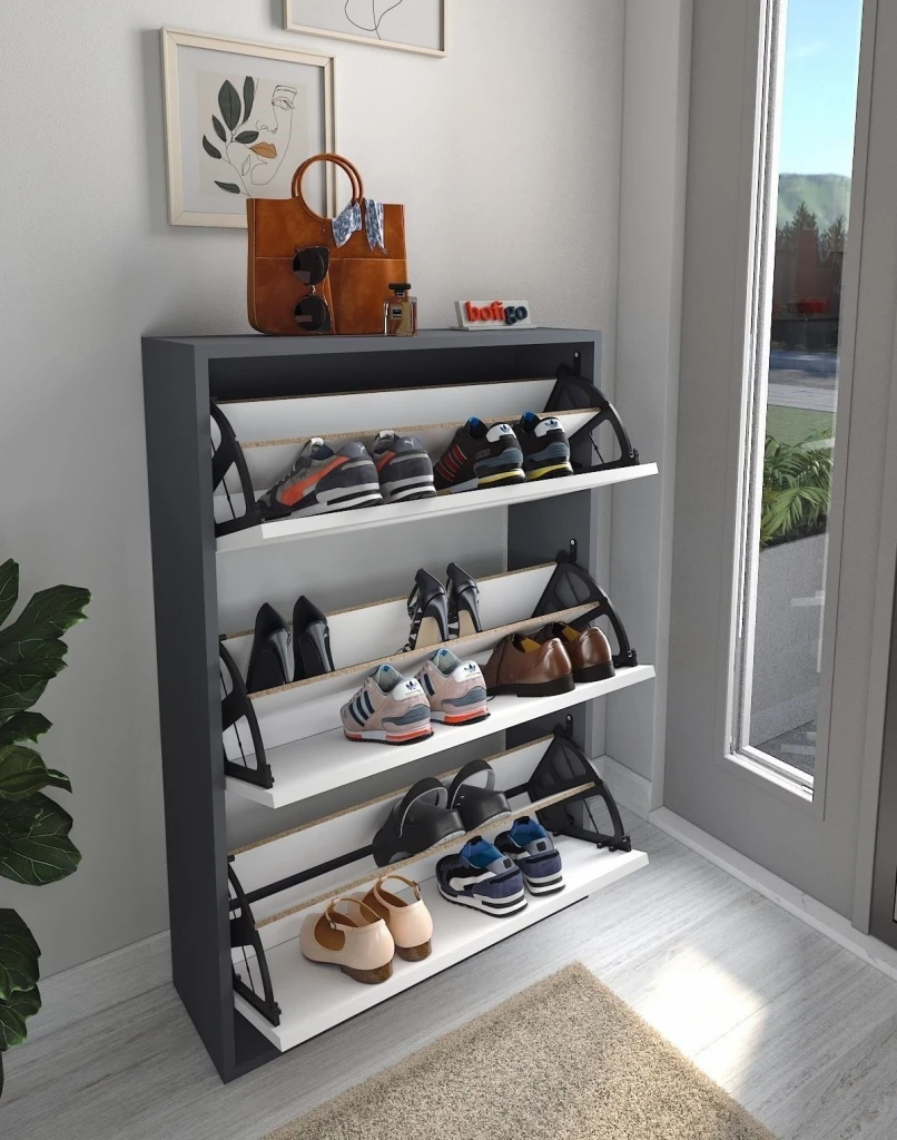 Обувница bofigo 18-03-81 anthracite/white 3