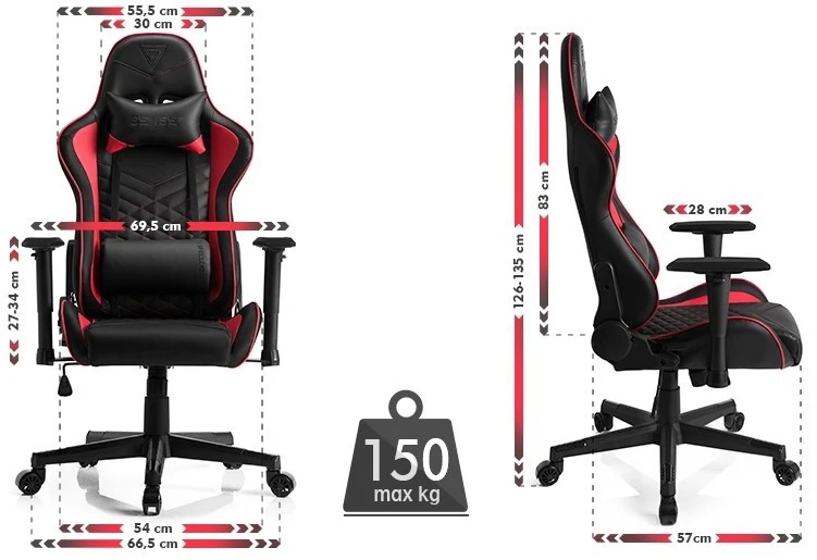 Scaun gaming sense7 spellcaster black and red 9