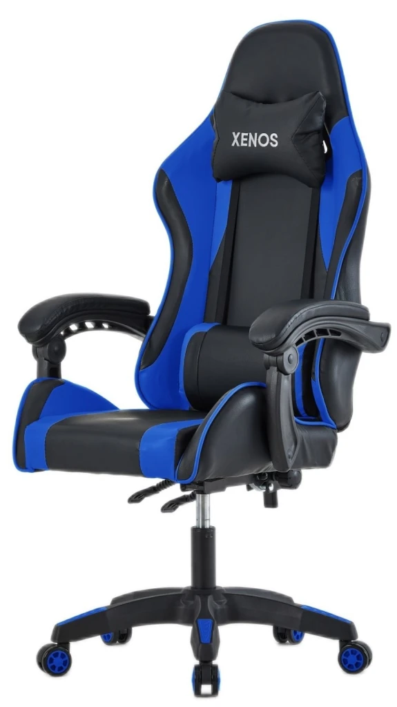 Scaun gaming xenos numa black/blue 4