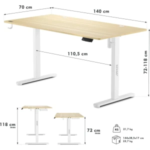 Masa de birou sense7 nojo 140x70 white pine Thumbnail 6
