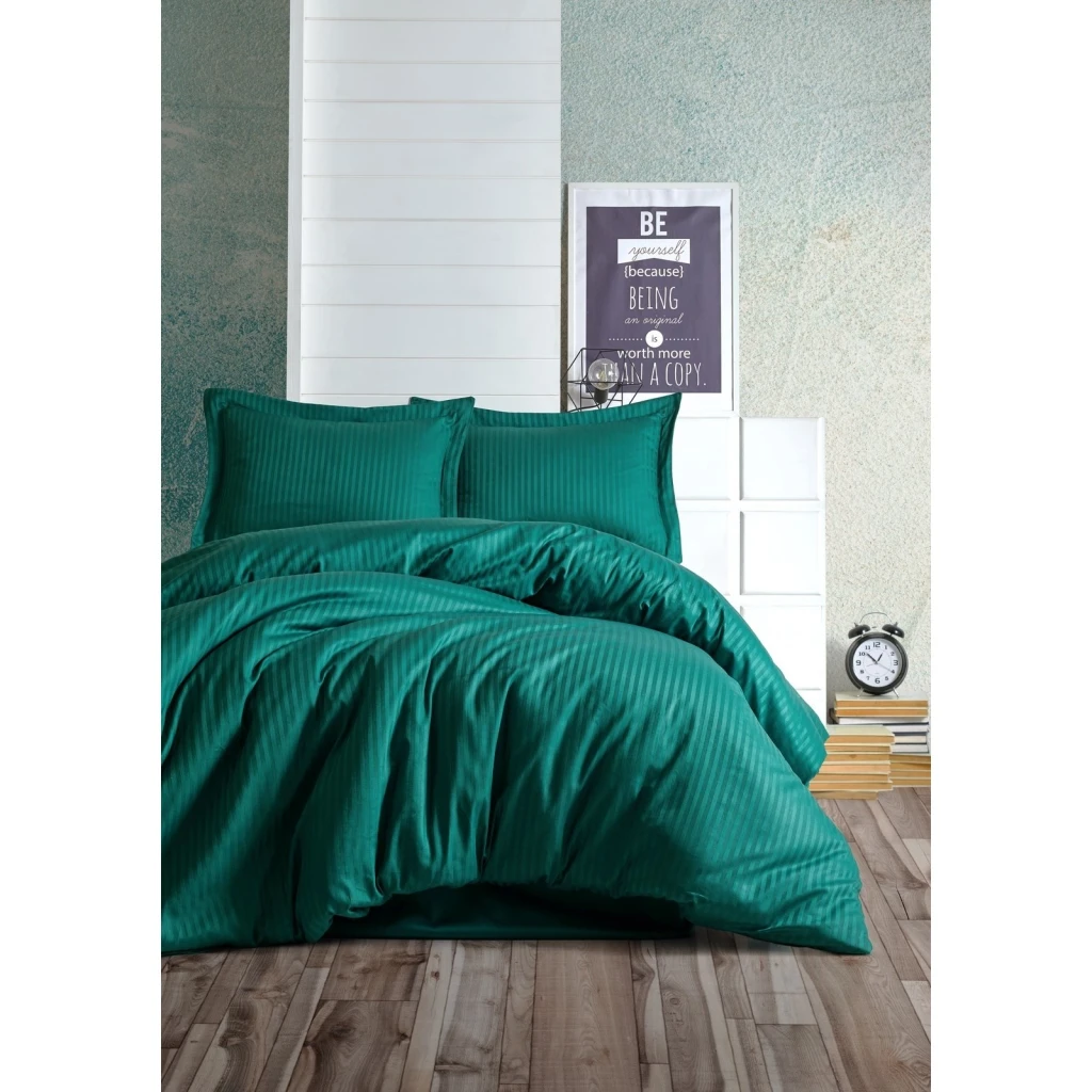 Lenjerie de pat cotton box stripe grey 5