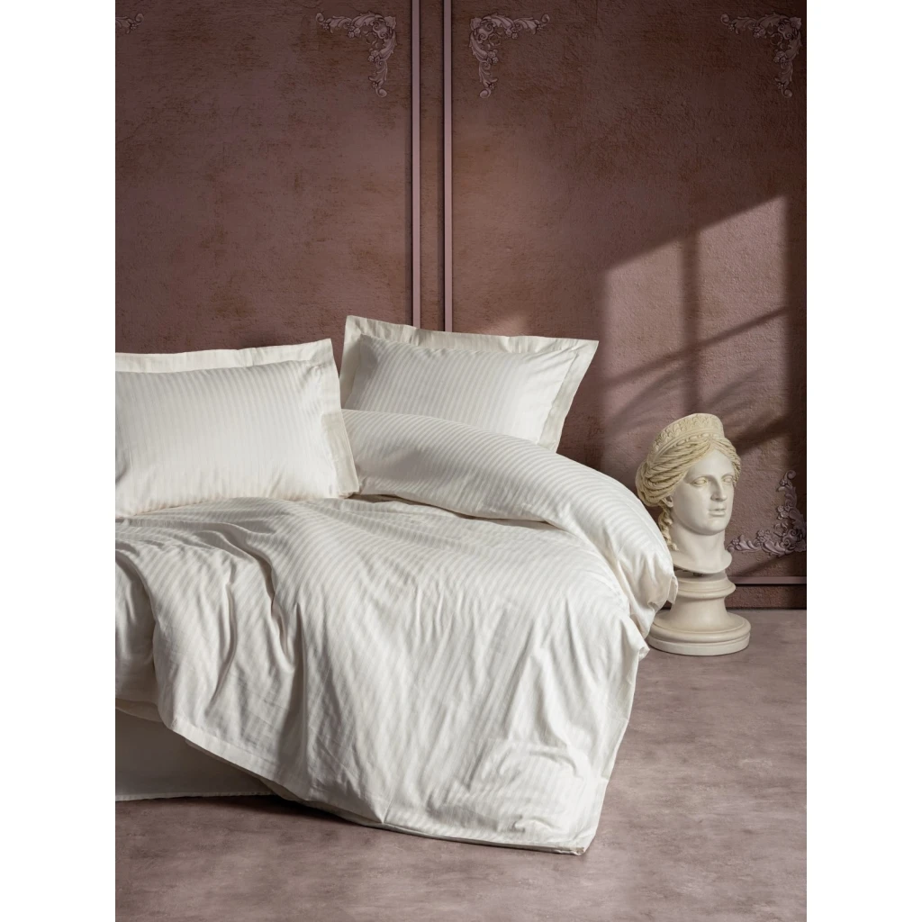 Lenjerie de pat cotton box stripe grey 6