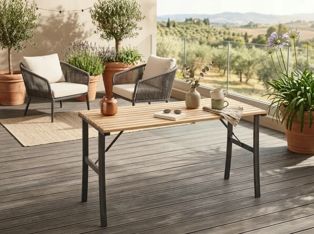 Masă gardenline 120x60x71cm meb6582 4