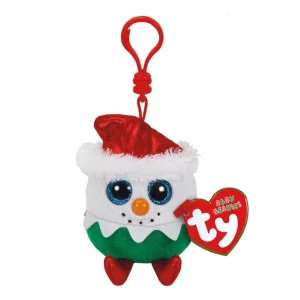 Breloc - om de zăpadă eggnog 8,5 cm (beanie boos clip)