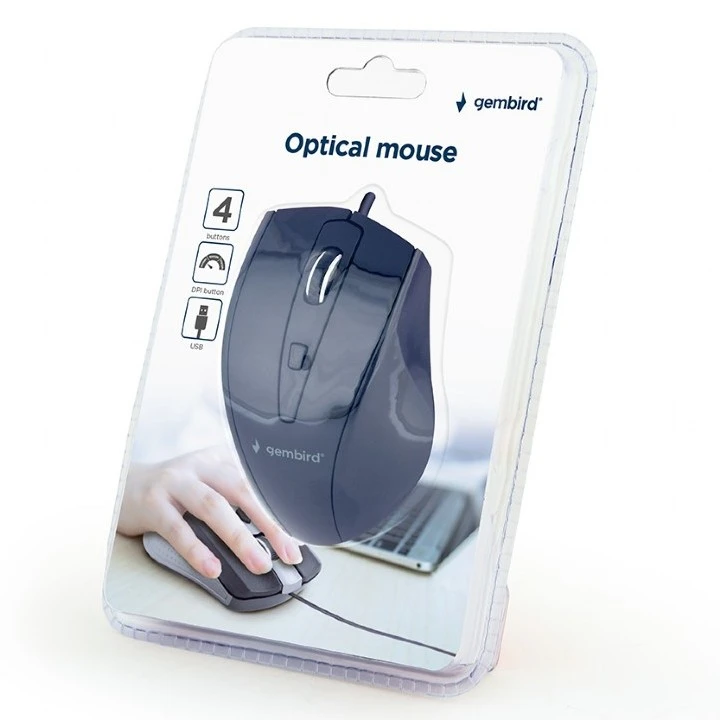 Mouse gembird mus-4b-02, negru 8