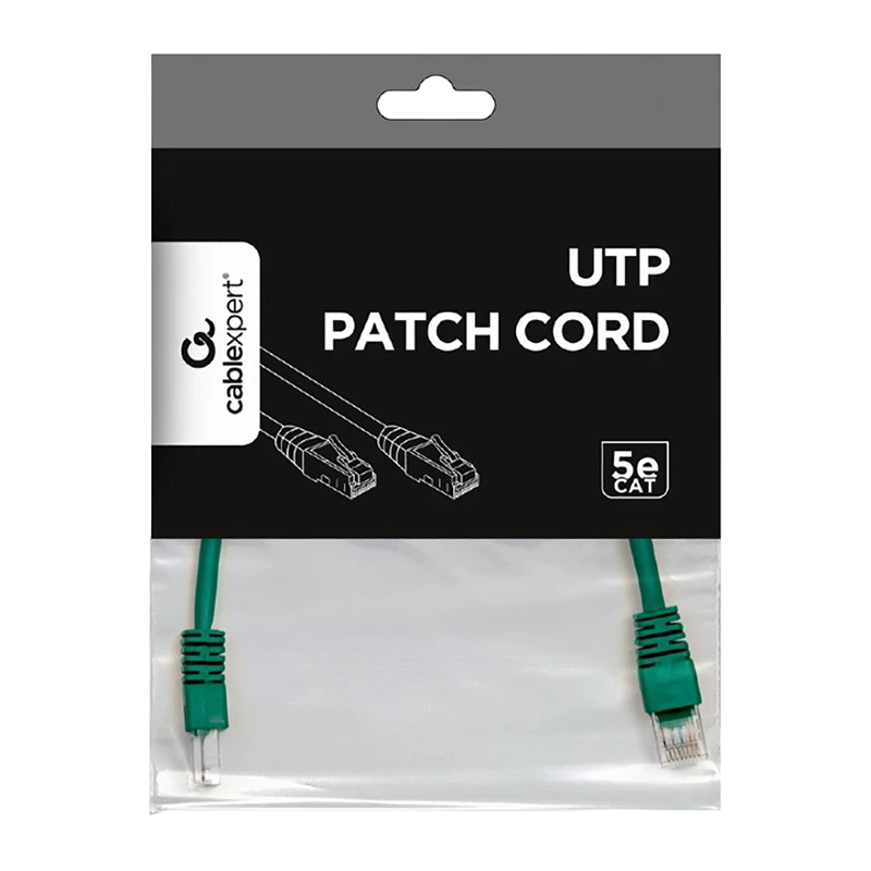 Патч-корд cablexpert pp12-0.25m/g, cat5e utp, 0,25м, зелёный 2