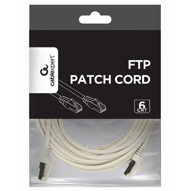 Патч-корд cablexpert pp6-10m, cat6 ftp , 10м, серый 3