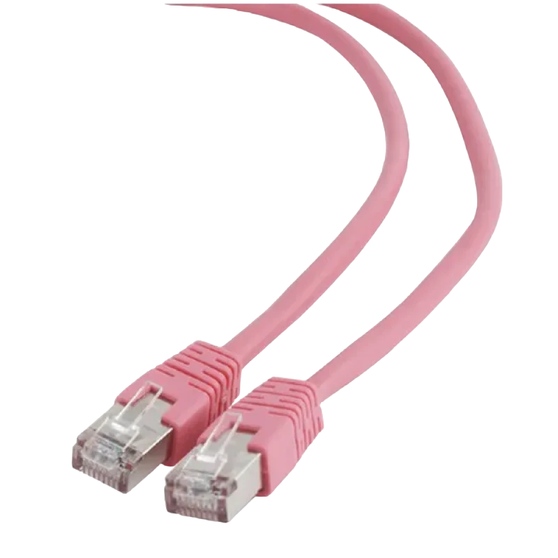 Патч-корд cablexpert pp6-5m/ro, cat6 ftp , 5м, розовый 5