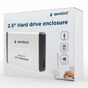 Carcasă externă gembird ee2-u3s-2-s, argintiu (ee2-u3s-2-s) Thumbnail 2