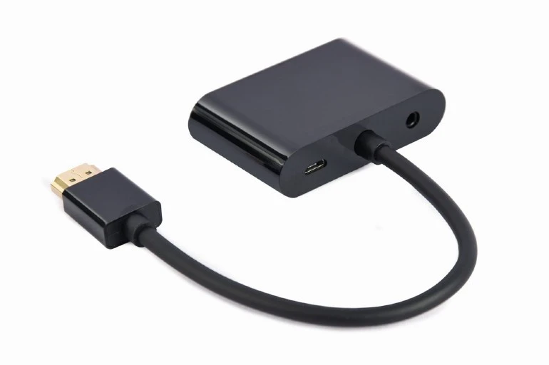 Переходник cablexpert a-hdmim-hdmifvgaf-01, hdmi (m) - hdmi (f) + vga, 0.15 м, чёрный 3