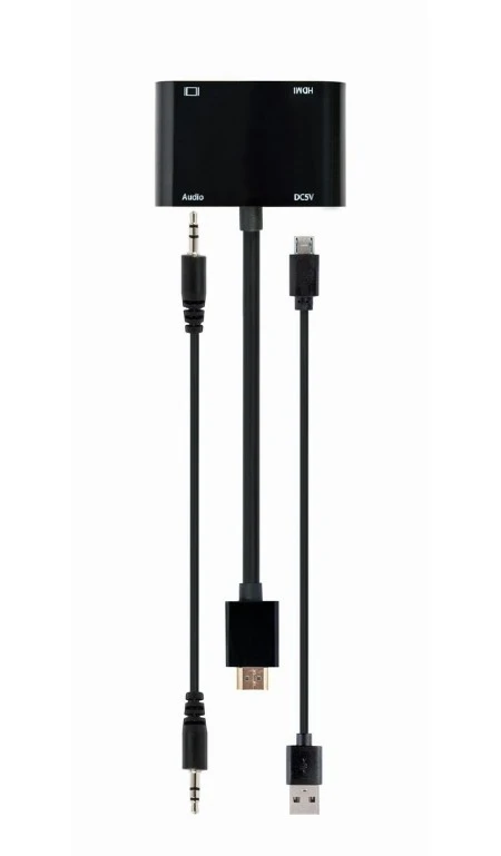 Переходник cablexpert a-hdmim-hdmifvgaf-01, hdmi (m) - hdmi (f) + vga, 0.15 м, чёрный 2